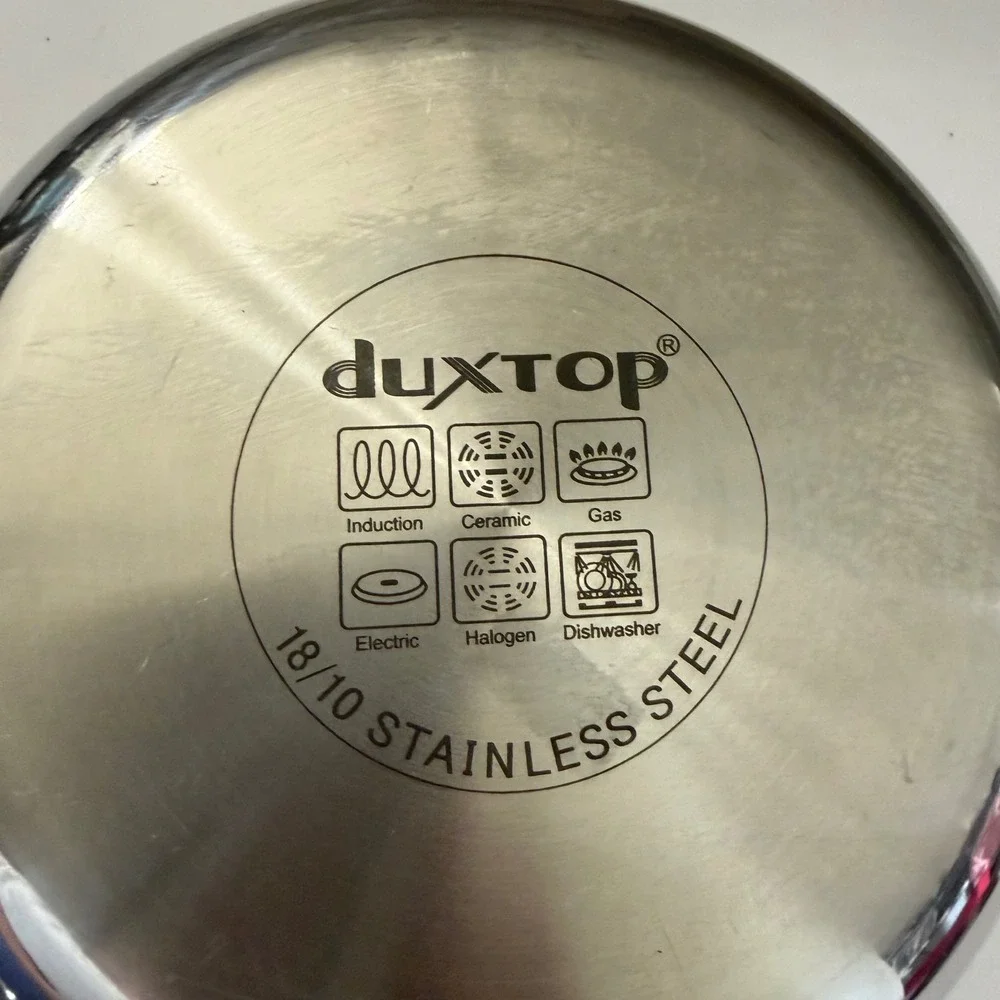Duxtop 18/10 Stainless Steel Saucepan with Lid Induction Ready Silver